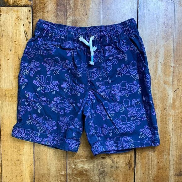 Cat & Jack shorts size 4T blue octopus pull on elastic waist cotton summer - Picture 1 of 4